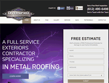 Tablet Screenshot of diversifiedroofing.net